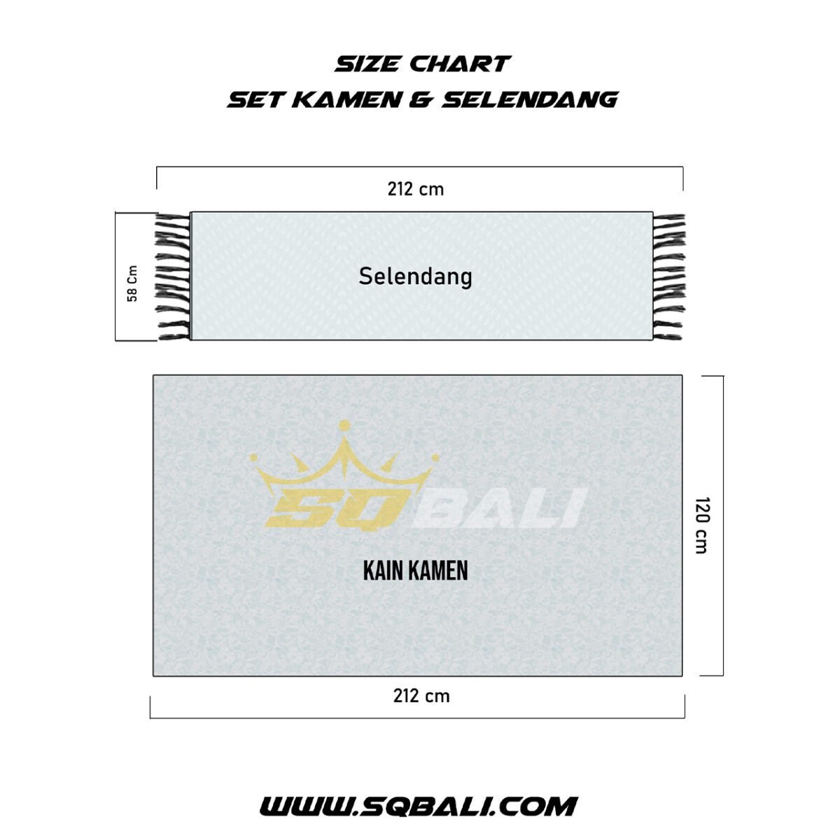 size chart Set Kamen Motif Candira Sutra Viscose premiUM