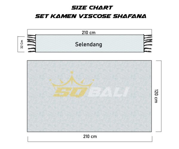 Set Kamen Bali & Selendang Sutra Viscose Premium ATBM motif Shafana Dongker