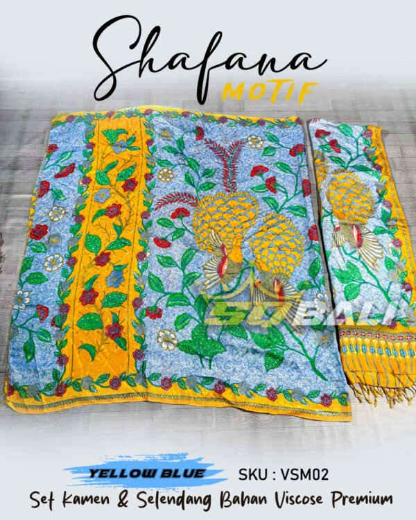 Set Kamen Bali viscose Premium ATBM motif Shafana VSM02