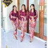 Set Kamen Motif Candira Sutra Viscose premium Semi Atbm By SQ Bali peach