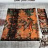 Set Kamen Selendang Sutra Viscose Premium ATBM motif SEKAR JAGAD BALI Black